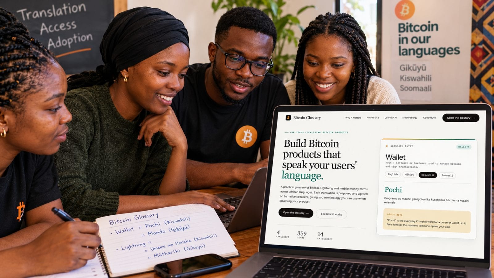 Exonumia's Bitcoin Glossary in Kikuyu, Swahili and Somali